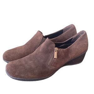 Aquatalia Brown Italian Suede Leather‎ Loafer Size 10